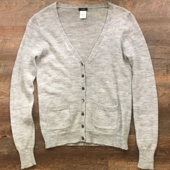 J. Crew Sweaters - J CREW GREY WOOL CARDIGAN WITH BUTTONS AND POCKETS J. Crew Sweaters - J CREW GREY WOOL CARDIGAN WITH BUTTONS AND POCKETS